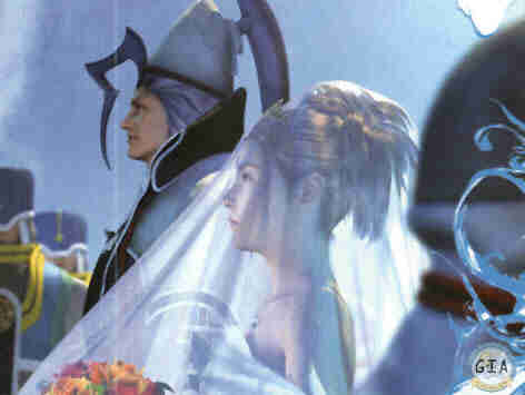 Walking to the altar.